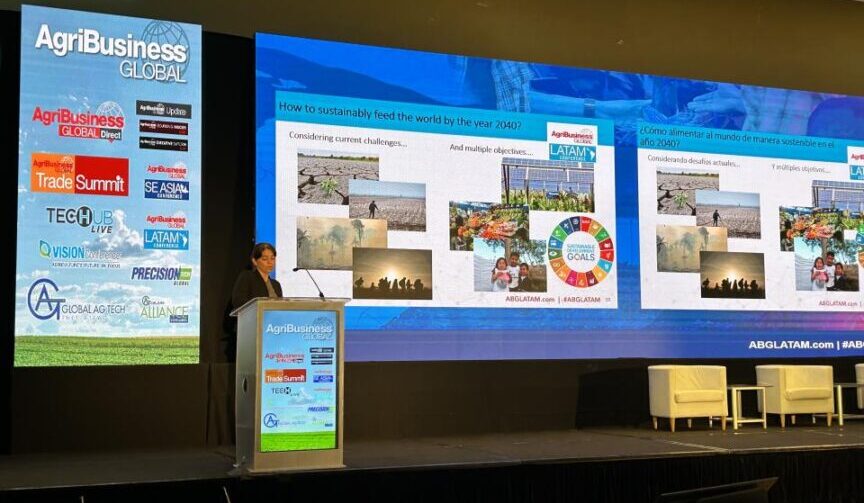 Valeria Piñeiro provides keynote presentation at AgriBusiness Global LATAM Conference